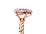 Rose gold Fancy Pink Pear  Solitaire Twist Band Ring with Four-Prong Setting_72