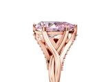 Rose gold Fancy Pink Pear  Solitaire Twist Band Six-Prong Setting 5