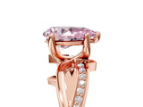 Rose gold Fancy Pink Pear  Solitaire Twist Band with Pavé Accents and Four-Prong Setting_25