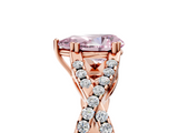 Rose gold Fancy Pink Pear  Solitaire Twist Band with Pavé Setting and Four-Prong Setting_22