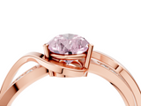 Rose gold Fancy Pink Pear  Solitaire Twisted Band with Prong Setting_7