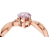 Rose gold Fancy Pink Pear  Solitaire Twisted Pave Diamond Ring with Four-Prong Setting_84