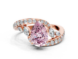 Rose gold Fancy Pink Pear  Solitaire with Pavé Twist Band and Four-Prong Setting_54