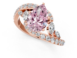 Rose gold Fancy Pink Pear  Solitaire with Pavé Twist Band and Four-Prong Setting_55