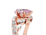 Rose gold Fancy Pink Pear  Solitaire with Pavé Twist Band and Four-Prong Setting_59