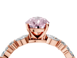 Rose gold Fancy Pink Pear  Solitaire with Side Stones on a Pavé Band and Four-Prong Setting_27