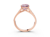 Rose gold Fancy Pink Princess  Brilliant Channel-Set Solitaire Ring with Four-Prong Setting_25