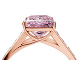 Rose gold Fancy Pink Princess  Brilliant Channel-Set Solitaire Ring with Four-Prong Setting_26