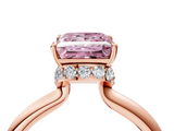 Rose gold Fancy Pink Princess  Brilliant Solitaire Engagement Ring with Six-Prong Setting and Classic Band_4