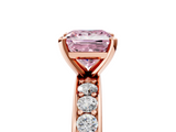 Rose gold Fancy Pink Princess  Cut Channel Set Diamond Engagement Ring with Four-Prong Setting_5