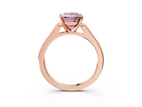Rose gold Fancy Pink Princess  Cut Channel Set Solitaire Engagement Ring with Four-Prong Setting_3