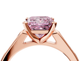 Rose gold Fancy Pink Princess  Cut Channel Set Solitaire Engagement Ring with Four-Prong Setting_4