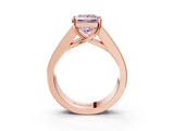 Rose gold Fancy Pink Princess Cut Cut Channel Set Solitaire Ring with Four-Prong Setting_3
