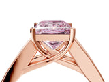 Rose gold Fancy Pink Princess Cut Cut Channel Set Solitaire Ring with Four-Prong Setting_4