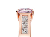 Rose gold Fancy Pink Princess Cut Cut Channel Set Solitaire Ring with Four-Prong Setting_5