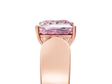 Rose gold Fancy Pink Princess Cut Cut Diamond Channel Set Solitaire Ring with Four-Prong Setting_5