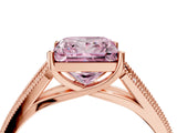 Rose gold Fancy Pink Princess Cut Cut Pave Split Shank Engagement Ring with Four-Prong Setting_4