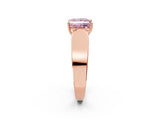 Rose gold Fancy Pink Princess Cut Diamond Channel Set Solitaire Ring with Four-Prong Setting_14