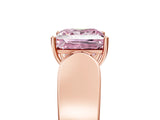 Rose gold Fancy Pink Princess Cut Diamond Channel Set Solitaire Ring with Four-Prong Setting_17