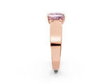 Rose gold Fancy Pink Princess Cut Diamond Channel Set Solitaire Ring with Four-Prong Setting_38