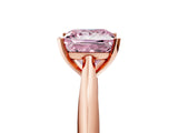 Rose gold Fancy Pink Princess Cut Diamond Solitaire Engagement Ring with Cathedral Setting and Four-Prong Mount_23