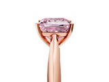 Rose gold Fancy Pink Princess Cut Diamond Solitaire Engagement Ring with Cathedral Setting and Four-Prong Mount_77