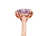 Rose gold Fancy Pink Princess Cut Diamond Solitaire Ring with Flower Prong Setting and Classic Band_42