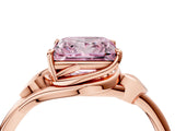 Rose gold Fancy Pink Princess Cut Diamond Solitaire Ring with Twist Band and Four-Prong Setting_32