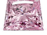 Rose gold Fancy Pink Princess Cut Halo Round Diamond Solitaire Ring with Pavé Band and Four-Prong Setting_48