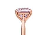Rose gold Fancy Pink Princess Cut Solitaire Diamond Ring with Six-Prong Setting and Classic Band_17