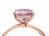 Rose gold Fancy Pink Princess  Cut Solitaire Engagement Ring with Thin Band and Four-Prong Setting_7