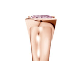 Rose gold Fancy Pink Princess Cut Solitaire Tension Set Diamond Ring with Split Shank Band_5