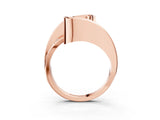 Rose gold Fancy Pink Princess Cut Solitaire Tension-Set Diamond Split Shank Ring_3