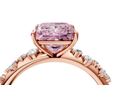 Rose gold Fancy Pink Princess  Diamond Cluster Prong-Set Solitaire Ring_4