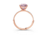 Rose gold Fancy Pink Princess  Diamond Pavé Band with Six-Prong Setting_30