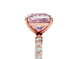Rose gold Fancy Pink Princess  Diamond Pavé Band with Six-Prong Setting_32