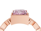 Rose gold Fancy Pink Princess  Milgrain Marquise Diamond Twist Band Ring_67