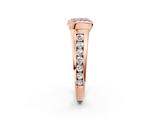 Rose gold Fancy Pink Princess  Solitaire Bezel-Set Diamond Ring with Channel-Set Band_2