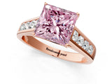 Rose gold Fancy Pink Princess  Solitaire Channel-Set Diamond Engagement Ring with Four-Prong Setting_30