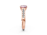 Rose gold Fancy Pink Princess  Solitaire Channel-Set Diamond Engagement Ring with Four-Prong Setting_31