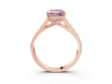 Rose gold Fancy Pink Princess  Solitaire Channel-Set Diamond Engagement Ring with Four-Prong Setting_32
