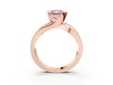 Rose gold Fancy Pink Princess  Solitaire Channel-Set Split Shank Ring with Tension Prong Setting_6