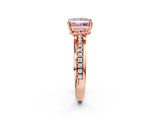 Rose gold Fancy Pink Princess  Solitaire Diamond Ring with Channel Set Band and Six-Prong Setting_31