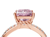 Rose gold Fancy Pink Princess  Solitaire Diamond Ring with Channel Set Band and Six-Prong Setting_33