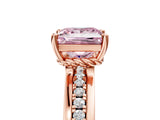 Rose gold Fancy Pink Princess  Solitaire Diamond Ring with Channel Set Band and Six-Prong Setting_34