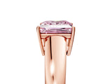 Rose gold Fancy Pink Princess  Solitaire Diamond Ring with Tapered Band and Four-Prong Setting_34