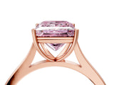 Rose gold Fancy Pink Princess  Solitaire Heart Prong Engagement Ring with Tapered Band_60