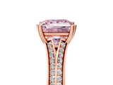 Rose gold Fancy Pink Princess  Solitaire Pave Split Shank Engagement Ring with Six-Prong Setting_5