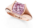 Rose gold Fancy Pink Princess  Solitaire Tension Set Diamond Ring_1