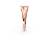 Rose gold Fancy Pink Princess  Solitaire Tension Set Diamond Ring_2